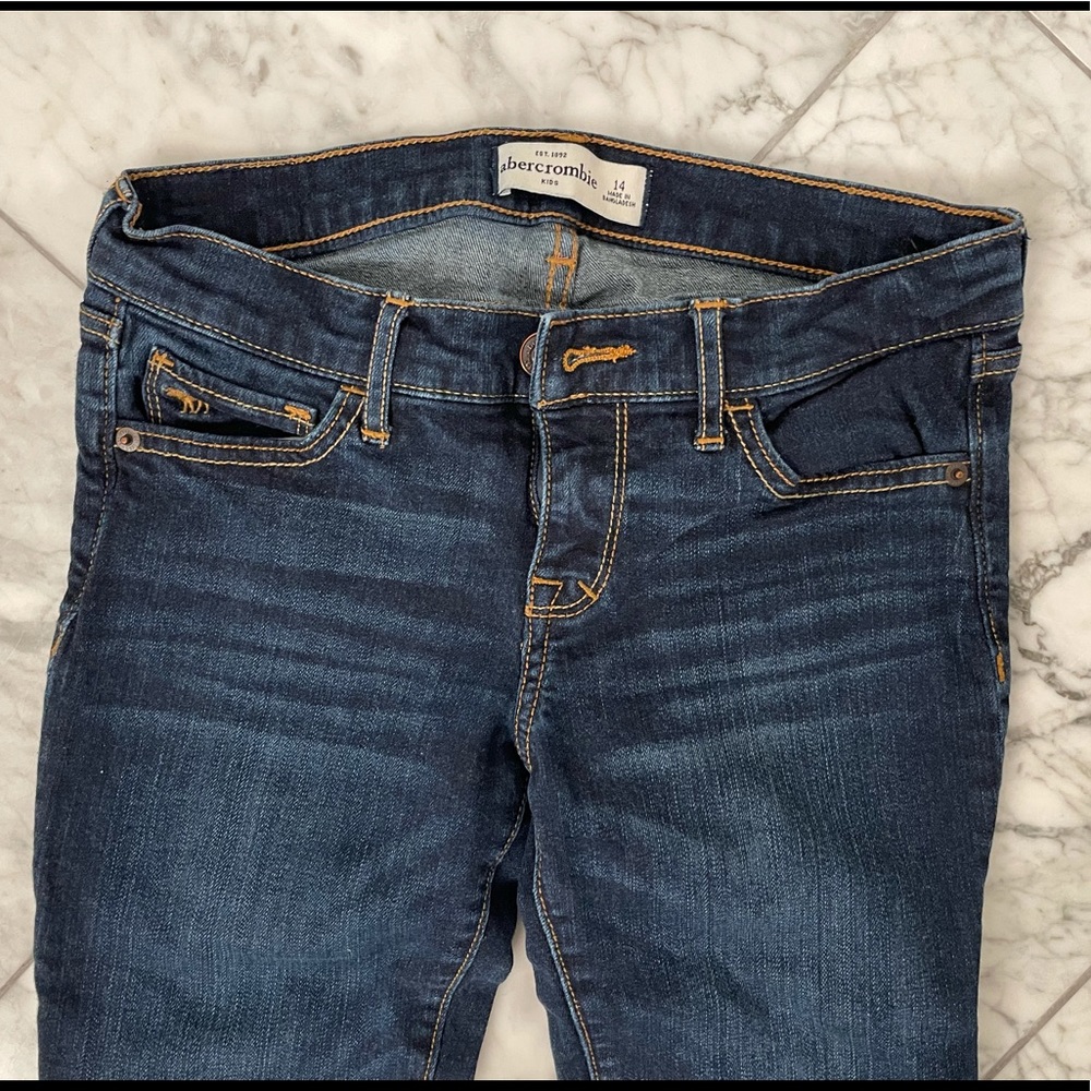 Abercrombie Kids Dark Wash Skinny Jeans, Size 14